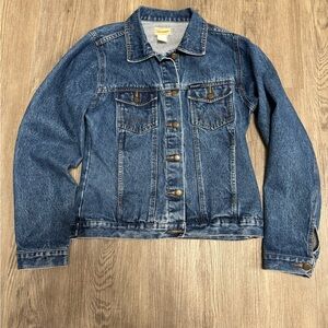 Vtg Wrangler Womens Denim Jacket S Blue Pleated Trucker Workwear USA Retro